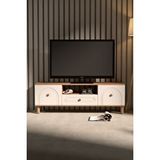 platinreyon Bohem Tv Ünitesi 150 Cm N Çizgili Mdf Kapak, 180 Cm N Model Düz Çam