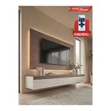 platinreyon Pureline Ledli Duvar Tv Ünitesi 180 Cm Ceviz Beyaz, Ceviz-beyaz 140 Cm