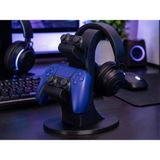 Plato 3D Ikili Oyun Kolu ve Kulaklık Standı Ps5 Ps4 Xbox Uyumlu Masaüstü Controller Stand - Siyah