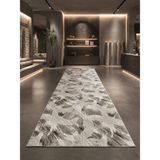 Plato Antiq Halı Kahve Vizon Modern Kaymaz Taban Çocuk Odası Salon Hol, Koridor Mutfak Yıkanabilir Jel Kesme Yolluk - Kahverengi - 100 x 220 cm