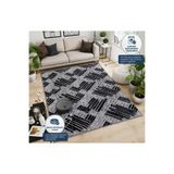 Plato Halı Modern Emboss Premium Seri Kaymaz Taban Jel Taban Halı Gri