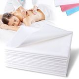 Platonee Tek Kullanımlık Yatak Çarşafları SPA Dövme Masaj Masası Oteller için Yatak Örtüsü 78,74 cm x 198,12 cm Dokumasız Kumaş Beyaz 20 Adet