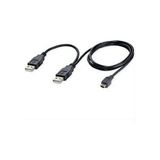 Platoon 60 cm USB 2.0 Tip A Kablo Erkek Mini 5 Pin Y Kablo Mini USB Çatal