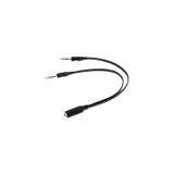 Platoon AARS Kulaklık Mikrofon Ayırıcı Y Splitter Kablo 2 x 3, 5 mm Stereo Kab