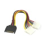 Platoon Dişi Sata Power To 2 Molex Ide Power Kablo 6 18AWG 15 cm Erkek Sata Power Kablo