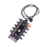 Platoon Fan Kontrol 10 Kanal 4 Pin Fan Splitter Molex Power 10 Lu 4pin 3p
