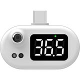 Platoon Micro Cep Telefonu Ateş Ölçer Temassız Ateş Ölçer Taşınabilir Mini Cep Telefonu Akıllı Termometre - Beyaz