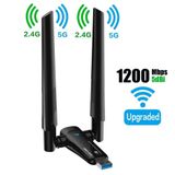 Platoon PL-9340 AC1200 867Mbps 5GHz + 300Mbps 2.4 GHz Çift Anten Wireless USB Adaptör
