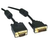 Platoon Ti-Mesh Altın Uçlu 24+5Pin Dvı To Vga Kablo - 1.5 M - Siyah
