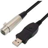 Platoon USB Mikrofon Kablosu 3 Pin Müzik, Karaoke ve Ev Ses Kaydı Için Mi