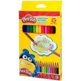 Play-Doh 12 Parça Jumbo Üçgen Kuru Boya Canlı Renklerde Çocukların Kas Becerilerini Geliştirir