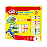 Play Doh 12 Renk Jumbo Keçeli Kalem Seti Playke020