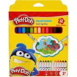 Play-Doh 12 Renk Keçeli Kalem Karton Kutu 5 Mm Ölçüler 17,5 x 2 x 23 cm Ke007