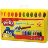 Play-Doh 12 Renk Pp Box Jel Crayon Eğitici Özellikli Kutu Oyunu 0-10 Yaş İçin Eğlenceli Tasarım
