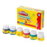 Play-Doh 6 Renk Parmak Boyası 30 ml Kokusuz Eğlenceli Boyalar Çocuklar İçin Güvenli