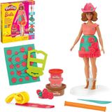 Play-Doh Barbie Çiçek Desenleri ve Püsküller Oyuncak Bebek Seti - Renkli