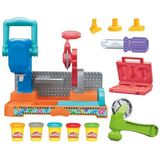 Play-Doh Damgala ve Kes Alet Tezgâhı Oyun Seti | 3 Yaş ve Üzeri Kız ve Erkek Çocuklar İçin İnşaat Temalı Oyuncak | Çocuklar İçin Sanat ve El İşi Etkinlikleri
