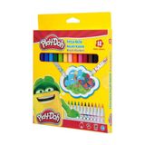 Play-Doh Fırça Uçlu Keçeli Kalem 12'li Renkli Set Çocuklar İçin Eğlenceli ve Güvenli