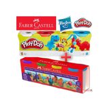 Play-doh Hasbro + Faber Castell Oyun Hamuru 4+4 8 Renk 448gr+440g