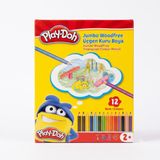 Play-Doh Jumbo Üçgen Kuru Boya 12 Renk Dayanıklı ve Kolay Kullanım için Çocuklar
