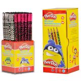 Play-Doh Kurşun Kalem Zebra Desenli Yuvarlak 72 Li Stand Play-KK010