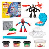 Play-Doh Marvel Spider-Man Fırlat ve İkiye Böl Kapışması Oyun Seti