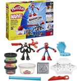 Play Doh Marvel Spider-Man Fırlatma ve Dilimle Savaşı Oyun Hamuru Seti - Kırmızı