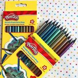Play-Doh Metalik Üçgen Kuru Boya 12 Renk