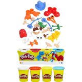 Play Doh Oyun Hamuru 448 Gr 4 Renk / Beyaz - Kırmızı - Sarı - Mavi & 26 Parça Lino Oyun Hamuru Aksesuarı