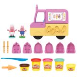 Play-Doh Peppa'nın Dondurma Kamyonlu Dondurma Seti, Peppa ve George Figürleri ve Toksik Madde İçermeyen 5 Oyun Hamuru Kutusu, 3 Yaş ve Üzeri Çocuklar için Peppa Pig Oyuncağı