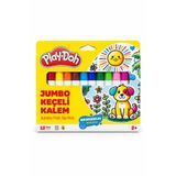 Play Doh Play-Doh 12 Renk Jumbo Keçeli Kalem | Yıkanabilir Canlı Renkli Boyama Kalemi Seti 12'li
