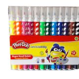 Play Doh PLAY-DOH 12 RENK ÜÇGEN KEÇELİ KALEM PVC