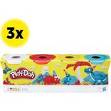 Play-Doh Play-Doh 4'lü Hamur x 3 Adet - Renkli