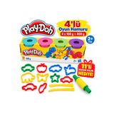 Play Doh Play-Doh 4’lü Pastel Renk Oyun Hamuru 448 gr – Parça Hamur Kalıbı ve Merdane Hediyeli Set