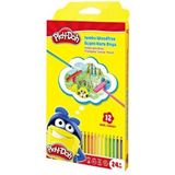 Play-Doh Play Doh Jumbo Woodfree Üçgen Kuru Boya 12li Çok Renkli
