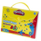 Play-Doh PLAY-PA006 18 Renk Çantalı Pastel Boya