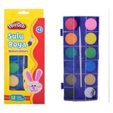 Play-Doh Sulu Boya 12 Renk Büyük Boy 28 mm Çocuklar İçin Eğlenceli Sanat Seti
