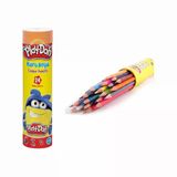 Play-Doh Tüplü 24 Renk Kuru Boya Kalemi Seti Okul Boyama Kalemi