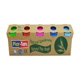 Play-Toys Natural 5'li Renkli Oyun Hamuru Seti 1. Sınıf Buğday Unu 5x100 g – Çocuklar İçin El Becerisi ve Yaratıcılık Geliştirici