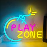 Play Zone Neon Tabela, Duvar Dekorasyonu, Bomb Gamer, Neon Işık, Erkek Mağarası için, LED Levha, Kısma Anahtarlı, Erkek Çocukları için, Oyun Odası, Gençler, Yatak Odası, Bar, Dekorasyon, Parti, Tatil