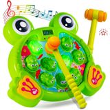 Play22 Whack A Frog Game - Yeni yürümeye başlayan çocuklar için etkileşimli kurbağa oyunu - Öğrenme, aktif, erken gelişimsel oyuncak, eğlenceli hediye, erkek ve kız çocukları, 2 çekiç dahil - Orijinal