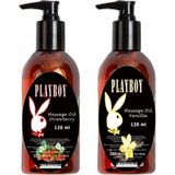 Playboy Massage Oil Strawberry And Vanilla Fragrances 120 ml Çilek ve Vanilya Kokulu Vücut Masaj Ya