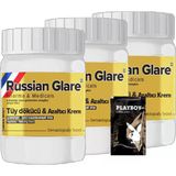 Playboy Rusian Glare Nano 3 Adet x 50 ml Rus Merhemi Tüy Dökücü Azaltıcı Krem + 1 Armağan Jel