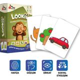 Playever Lookii Görsel Hafıza Ve Dikkat Geliştirme Kart Oyunu - Çok Renkli