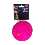 Playfull Öten Pati Desenli Plastik Top 7.5 cm Köpek Oyuncağı
