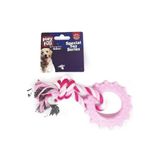 Playfull Pf-4049- Halka Şeklinde Ipli Köpek Diş Kaşıma Oyuncağı 18 Cm Beyaz