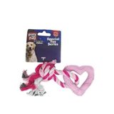 Playfull Pf-4050- Kalp Şeklinde Ipli Köpek Diş Kaşıma Oyuncağı 18 Cm Beyaz