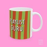 Playlist Guru Yazılı Eğlence ve Mizah Temalı Hediyelik Porselen Kahve Kupası - Beyaz - 325 ml