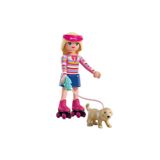 Playmobil, Barbie Malibu Paten Seti, Barbie, Taffy Yavrusu ve Dönüştürülebilir Ayakkabılı, 4 Yaşından Büyük Çocuklar için, 72126