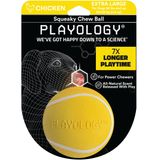 Playology Squeaky Chew Ball Köpek Oyuncağı, Ekstra Büyük Köpek Irkları için (50 Lbs ve Üzeri) - En Ağır Çiğneyenler için - Tamamen Doğal Tavuk Kokulu Oyuncak - Toksik Olmayan Malzemeler